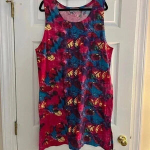 In Gear Resort wear Tie-dye leaf print dress/coverup size 3x